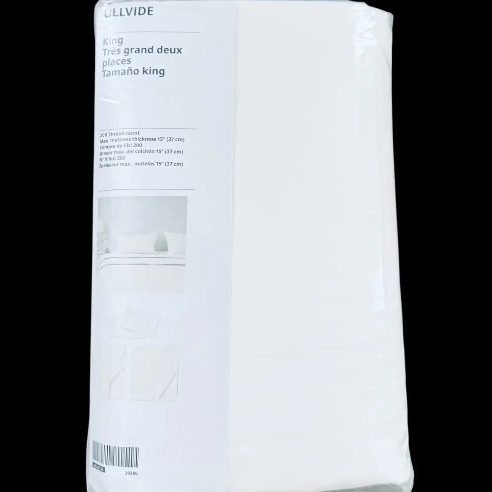 IKEA ULLVIDE White King 4 Piece Sheet Set